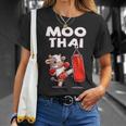 Moo Thai Muay Thai Cow Thai Boxing For Children Muay Thai T-Shirt Geschenke für Sie