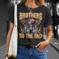 Motorcycle Military Veteran Biker Brotherhood T-Shirt Gifts for Her