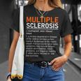 Multiple Sclerosis Awareness Ms Definition Warrior Support Camiseta unisex Regalos para ella