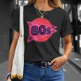 Nacido En Los Años 80 Neon Light Disco Música Cumpleaños Punk Music Camiseta unisex Regalos para ella