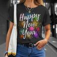 New Year's Eve Party Outfit Decoration Fireworks New Year Happy New Year T-Shirt Geschenke für Sie