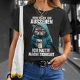 Night Layer Cat Coffee Layered Work T-Shirt Geschenke für Sie