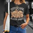 Official Sleep Pomeranian Dog With Puppy T-Shirt Geschenke für Sie