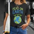 Peas On Earth Peace Quotes Sarcasm Memes Pun T-Shirt Gifts for Her