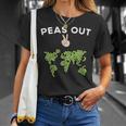 Peas Out Hip World Peace On Earth Pun Achieved World Peas Premium T-Shirt Gifts for Her