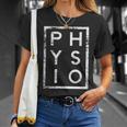 Physio Minimalism Physiotherapist T-Shirt Geschenke für Sie