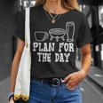 Plan For The Day Coffee Bbq Barbecue Grilling Dad Men T-Shirt Gifts for Her