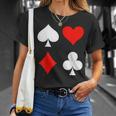 Playing Cards Skat Card Game Poker Costume Carnival Fancy Dress T-Shirt Geschenke für Sie