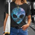 Psychedelic Alien Head Cosmic Galaxy Trippy Outer Space T-Shirt Geschenke für Sie