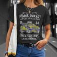 Rally París-Dakar Coche De Carreras Todoterreno 4X4 Aventura En El Desierto Camiseta unisex Regalos para ella