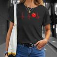 Red Tomato Paradeiser Heartbeat Ecg Pulseegetable Gardener T-Shirt Geschenke für Sie