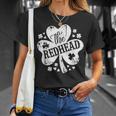 The Redhead Clovers Stamp Cute Saint Patrick's Day Fun T-Shirt Gifts for Her
