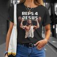 Reps 4 Jesús En El Gimnasio Reps 4 Jesus In The Gym Sin Mangas Camiseta unisex Regalos para ella
