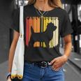 Retro Cairn Terrier Dog Feliz Navidad Regalo Camiseta unisex Regalos para ella