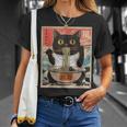 Retro Cat Ramen Japanese Graphic Kawaii Cat Anime T-Shirt Gifts for Her