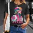 Retrointage Ski 80Er 90Er Jahre Skifahren Outfit Herren Damen T-Shirt Geschenke für Sie