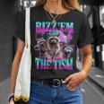 Rizz Em With The Tism Retrointage Raccoon Meme T-Shirt Geschenke für Sie