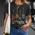 Lets Rock N Roll Guitar Retro Women's T-Shirt Geschenke für Sie