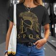 Roma Spqr Historia Romana Camiseta unisex Regalos para ella