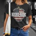 Round Rock Texas Drapeau Américainintage T-Shirt Cadeaux pour elle