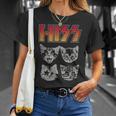 Hiss Cat Cats Kitten Rock Music Cat Lovers Hiss T-Shirt Geschenke für Sie