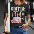 Sister Birthday Crew Ice Cream Truck Bday Ice Cream Party Camiseta unisex Regalos para ella