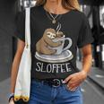 Sloth Sleep At Cup Of Coffee Sloth Sloffee T-Shirt Gifts for Her