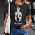 Spartan Casco Spartaner Gym Motivation Fitness Refranes Camiseta unisex Regalos para ella