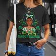 St Patrick's Day Not Lucky Simply Blessed Afro Black Women T-Shirt Gifts for Her