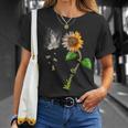 Tournesol Papillon Pour La Sensibilisation À La Maladie De Meniere T-Shirt Cadeaux pour elle