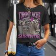 Tummy Ache Survivor Raccoon Meme Bootleg Graphic 90S T-Shirt Geschenke für Sie