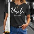 Uncle To Be 2024 Uncle Est 2024 For Uncle T-Shirt Geschenke für Sie