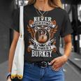 Never Underestimate The Power Of Burkey Burkey Name T-Shirt Gifts for Her