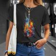 Upright Bass Instrument On Colourful Lacquered Double Bass T-Shirt Geschenke für Sie