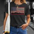 USS Woodson DE-359 Ship American Flag Tank Top T-Shirt Gifts for Her