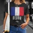 Ville De Redon France Fr Drapeau Français T-Shirt Cadeaux pour elle