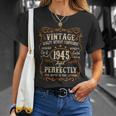 Vintage 1945 80Th Birthday 80 Year Old For Women Camiseta unisex Regalos para ella