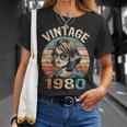 Vintage 1980 45 Años Cumpleaños Regalo Made In 1980 Camiseta unisex Regalos para ella