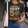 Vintage 50Th Birthday Dart Saying Double Bullseye T-Shirt Geschenke für Sie