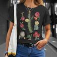 Vintage Botanicalintage Cactusintage Flower Botany Camiseta unisex Regalos para ella