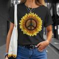 Vintage Sunflower Peace Sign Retro 70S Hippie Flower Power T-Shirt Geschenke für Sie