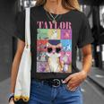 Vintage Taylor First Name Personalized Cat Birthday Party T-Shirt Gifts for Her