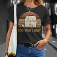 Vintage I Do What I Want Cat Lovers Camiseta unisex Regalos para ella