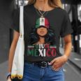 Viva Mexico Mexican Girl Independence Day Mexican Flag Women T-Shirt Gifts for Her