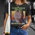 I Like Weed Cats And Maybe 3 People Cat Cannabis Grass T-Shirt Geschenke für Sie