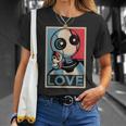 Wild Retro Vintage Robotic Robot T-Shirt Gifts for Her