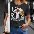 Women's Schluckspecht An Herrentag Specht Anatertag Trinkt Bier Bier With-Neck T-Shirt Geschenke für Sie