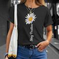 Women's Stay Positive Flowers Spring Summer Women's T-Shirt Geschenke für Sie