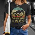 Women'sintage Omasaurus Grandma Cool Retro Grandma Dinosaur T-Shirt Geschenke für Sie