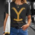 Yellowstone Dutton Ranch Gold Y Logo S T-Shirt Geschenke für Sie